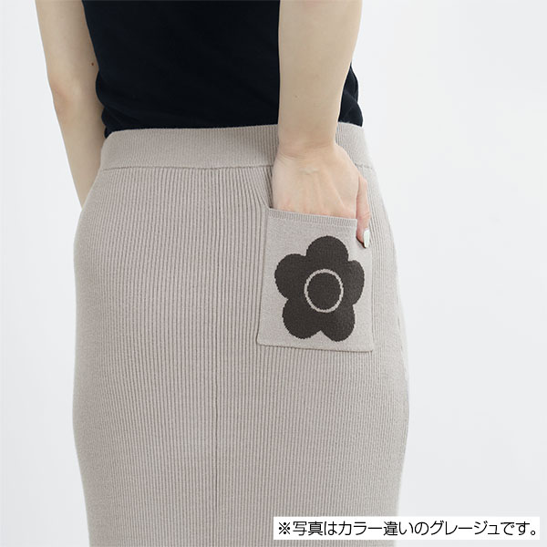 リラックスニット スカート（ブラック）