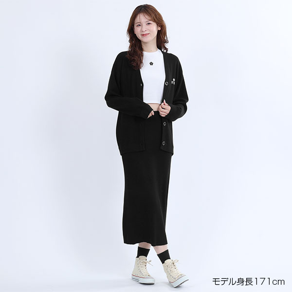 リラックスニット カーディガン（ブラック）