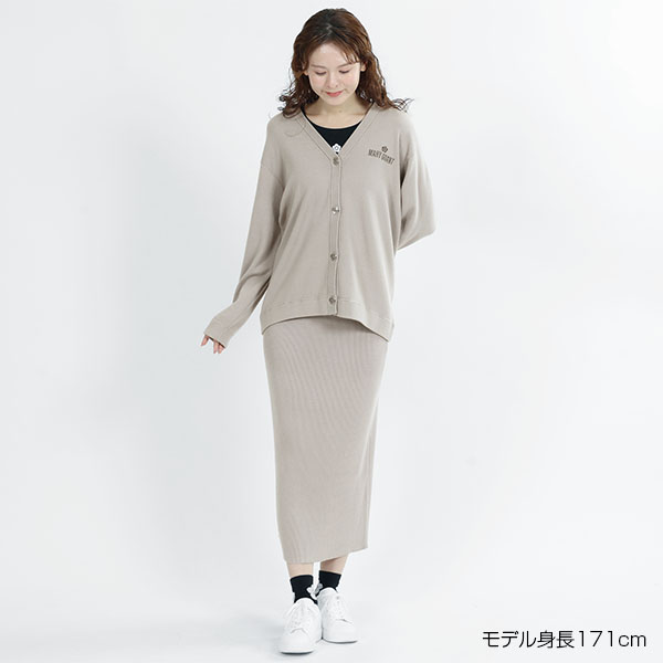リラックスニット カーディガン（グレージュ）