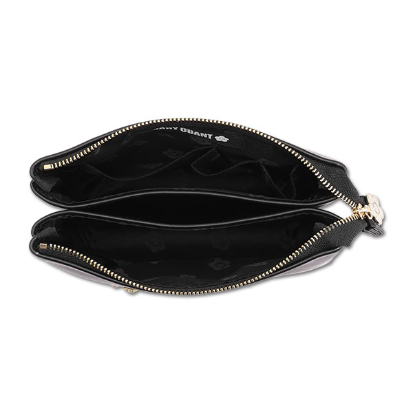 メタルビジュー 3ポケットポーチ（ブラック）