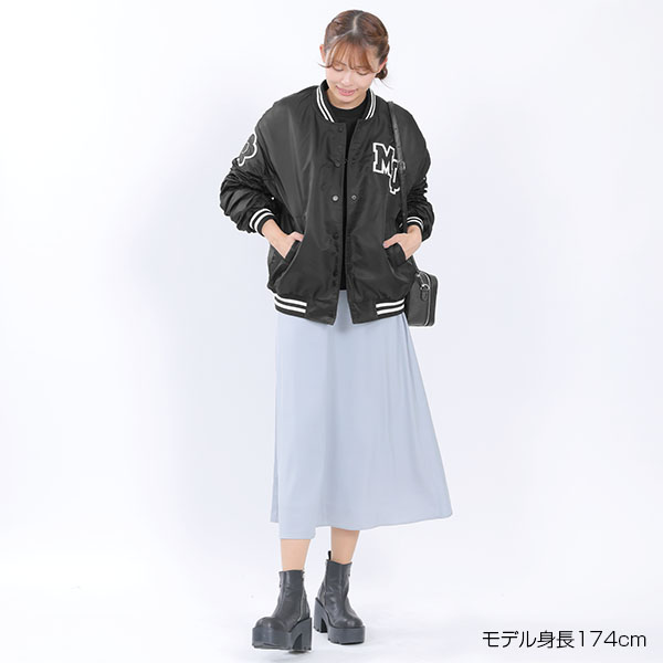 ナイロンスタジャン ブルゾン（ブラック）