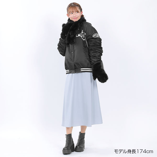 ナイロンスタジャン ブルゾン（ブラック）