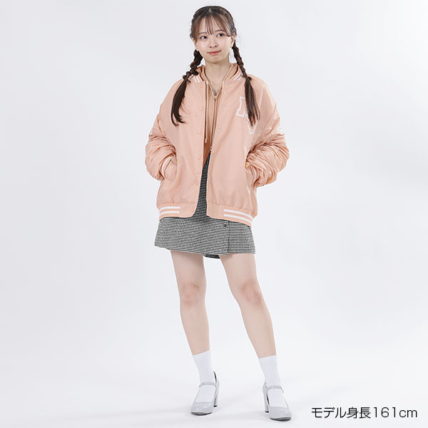 ナイロンスタジャン ブルゾン（ピンク）