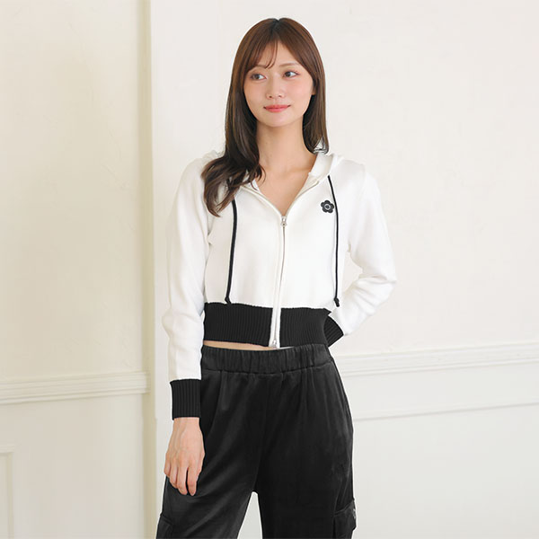 フードロゴ パーカ（ホワイト）