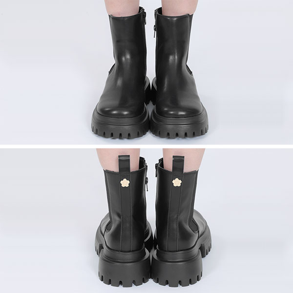 メタルデイジーサイドゴア ブーツ（ブラック）