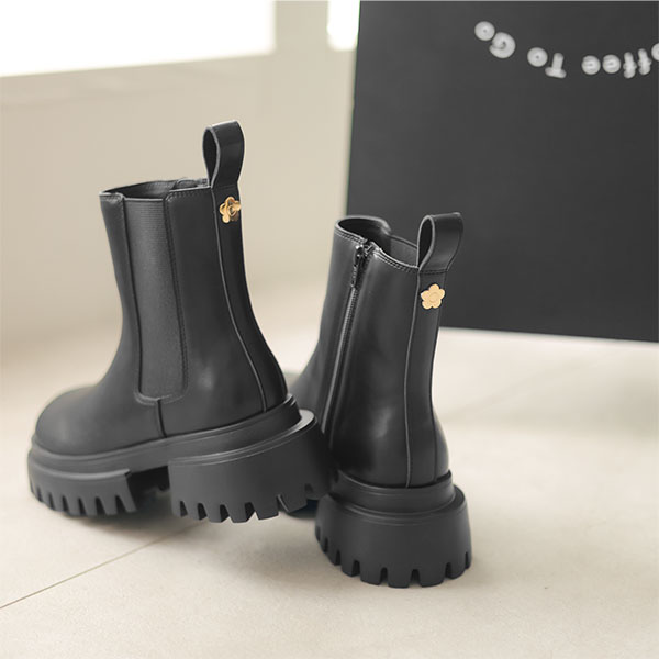 メタルデイジーサイドゴア ブーツ（ブラック）