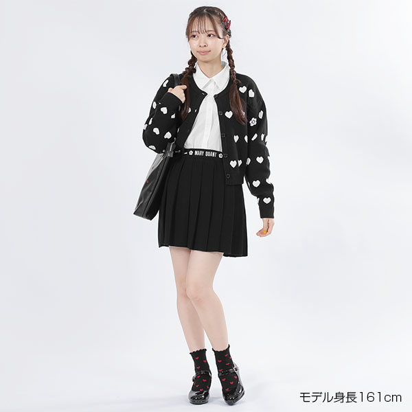 ラインハートニット カーディガン（ブラック）