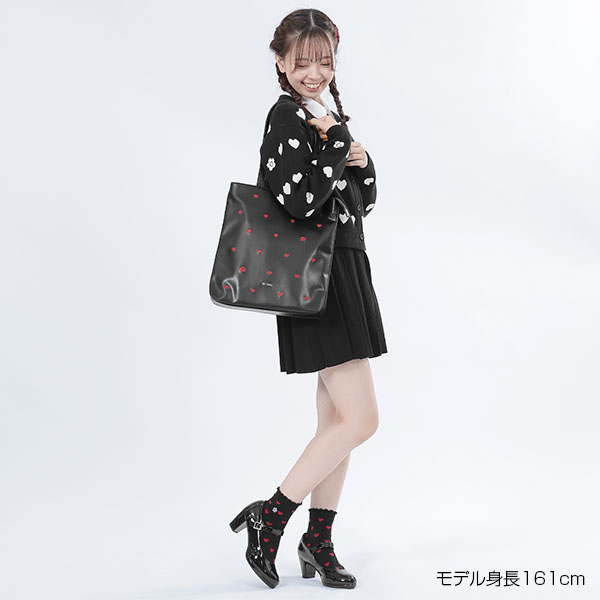 ラインハートニット カーディガン（ブラック）