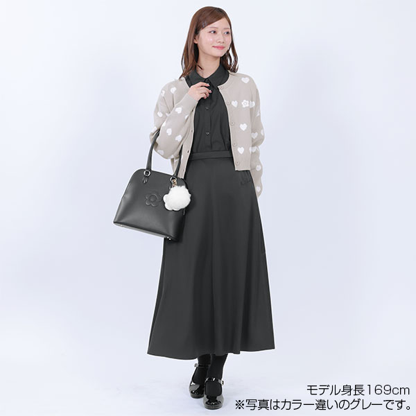 ラインハートニット カーディガン（ブラック）