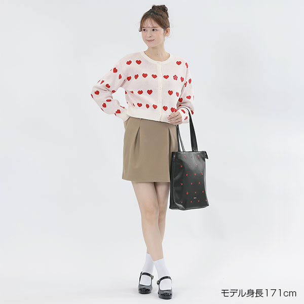 ラインハートニット カーディガン（アイボリー）