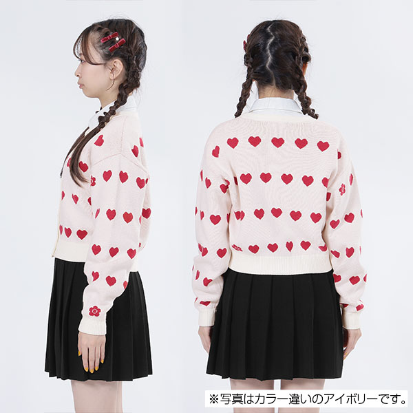 ラインハートニット カーディガン（ネイビー）