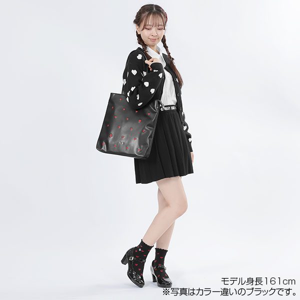 ラインハートニット カーディガン（ネイビー）