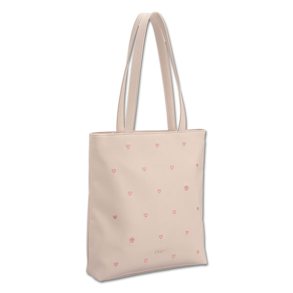 ハート刺繍 トート（ピンク）