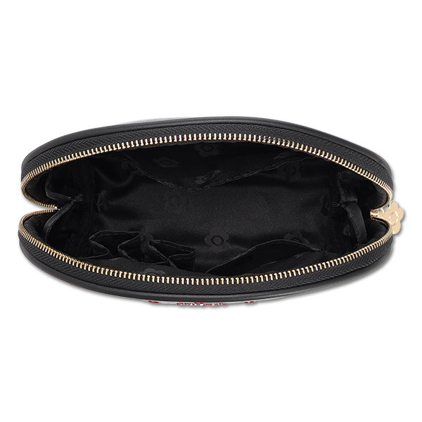 ハートフロート ラウンドポーチL（ブラック）