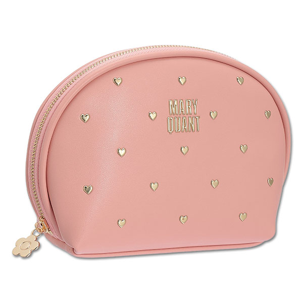 ハートフロート ラウンドポーチL（ピンク）