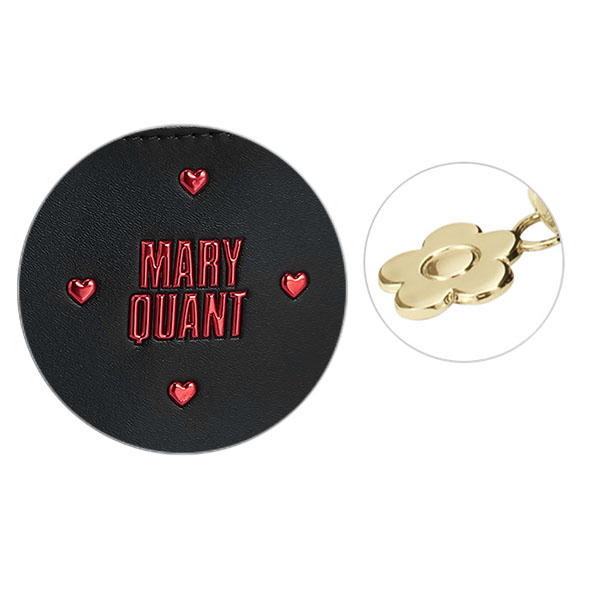 ハートフロート 2ファスナーポーチ（ブラック）