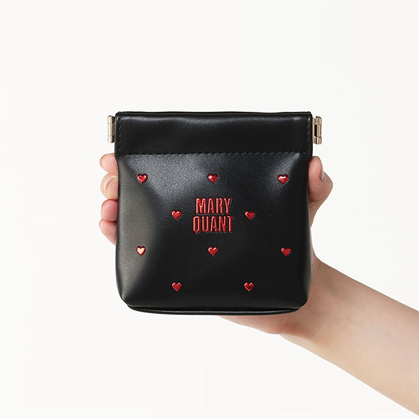 ハートフロート バネクチポーチ（ブラック）
