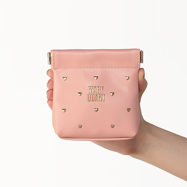 ハートフロート バネクチポーチ（ピンク）