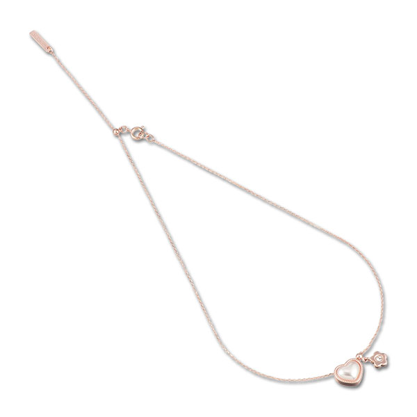 ハートパール ネックレス（ピンクゴールド）