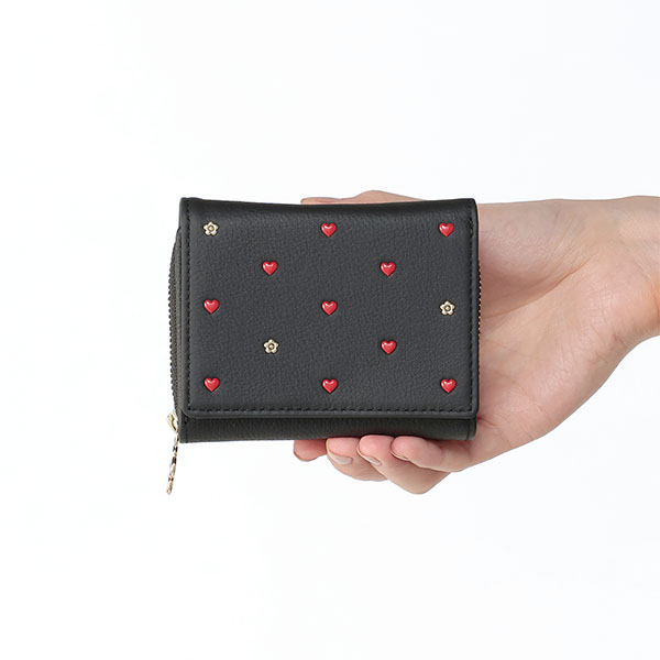 ハートフロート ミニウォレット（ブラック）