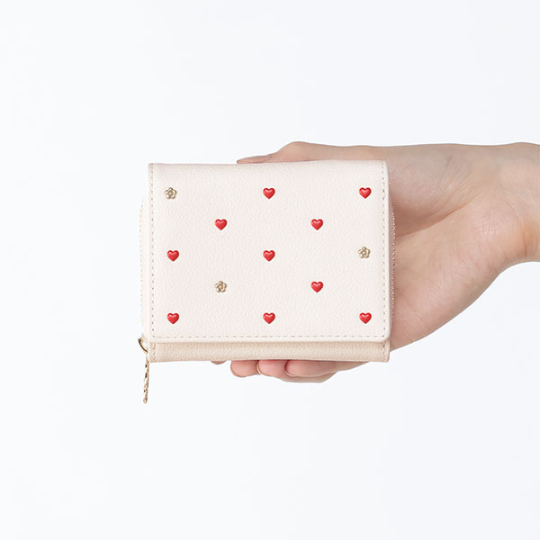 ハートフロート ミニウォレット（ホワイト）