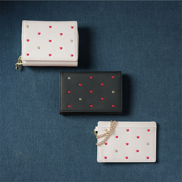 ハートフロート ミニウォレット（ホワイト）