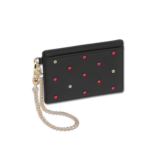 ハートフロート シングルパスケース（ブラック）