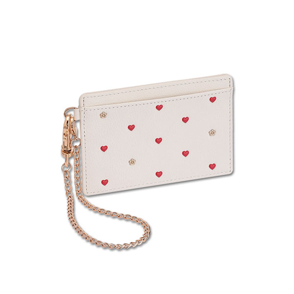 ハートフロート シングルパスケース（ホワイト）