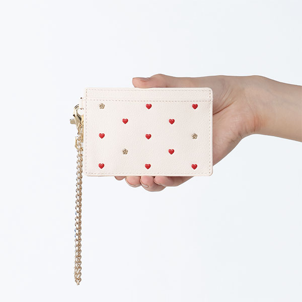 ハートフロート シングルパスケース（ホワイト）