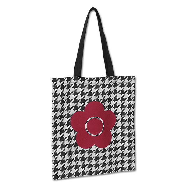 ポリキャンバスロゴ トート（ブラック×ホワイト）