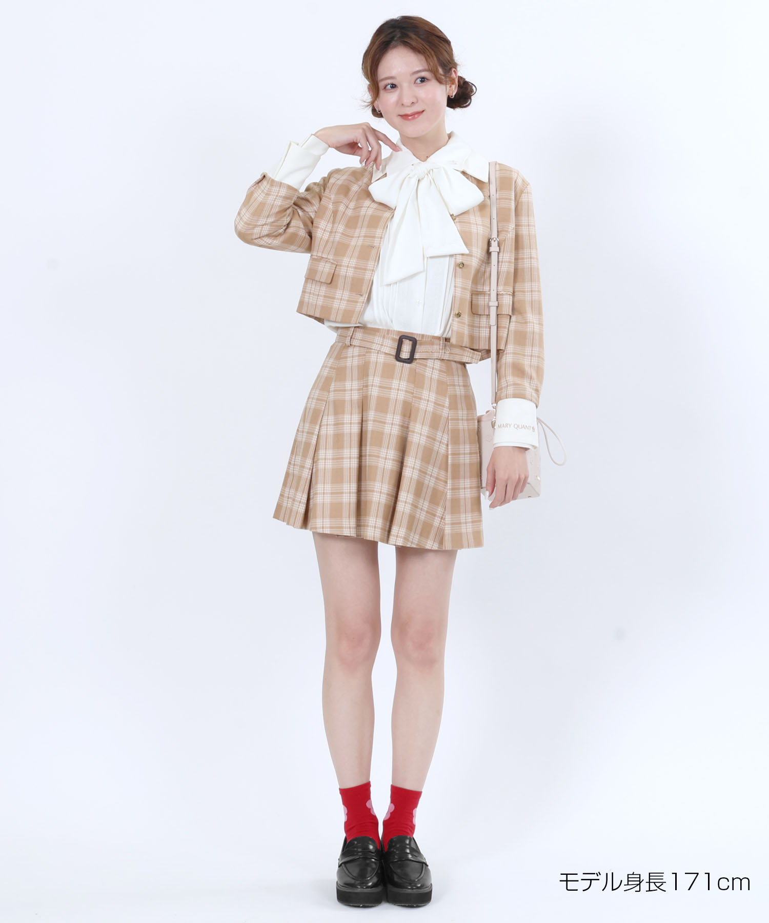 梯子レースピンタック ブラウス（ホワイト）