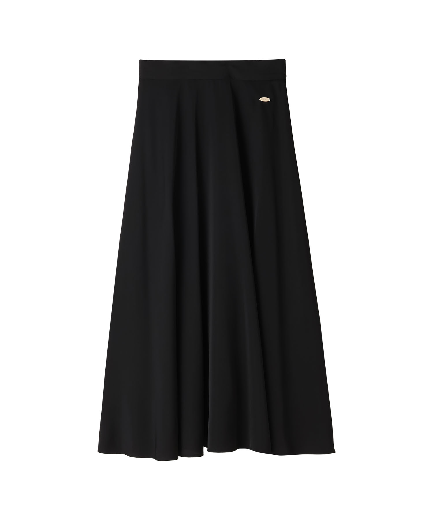 ミモレ丈フレア スカート（ブラック）