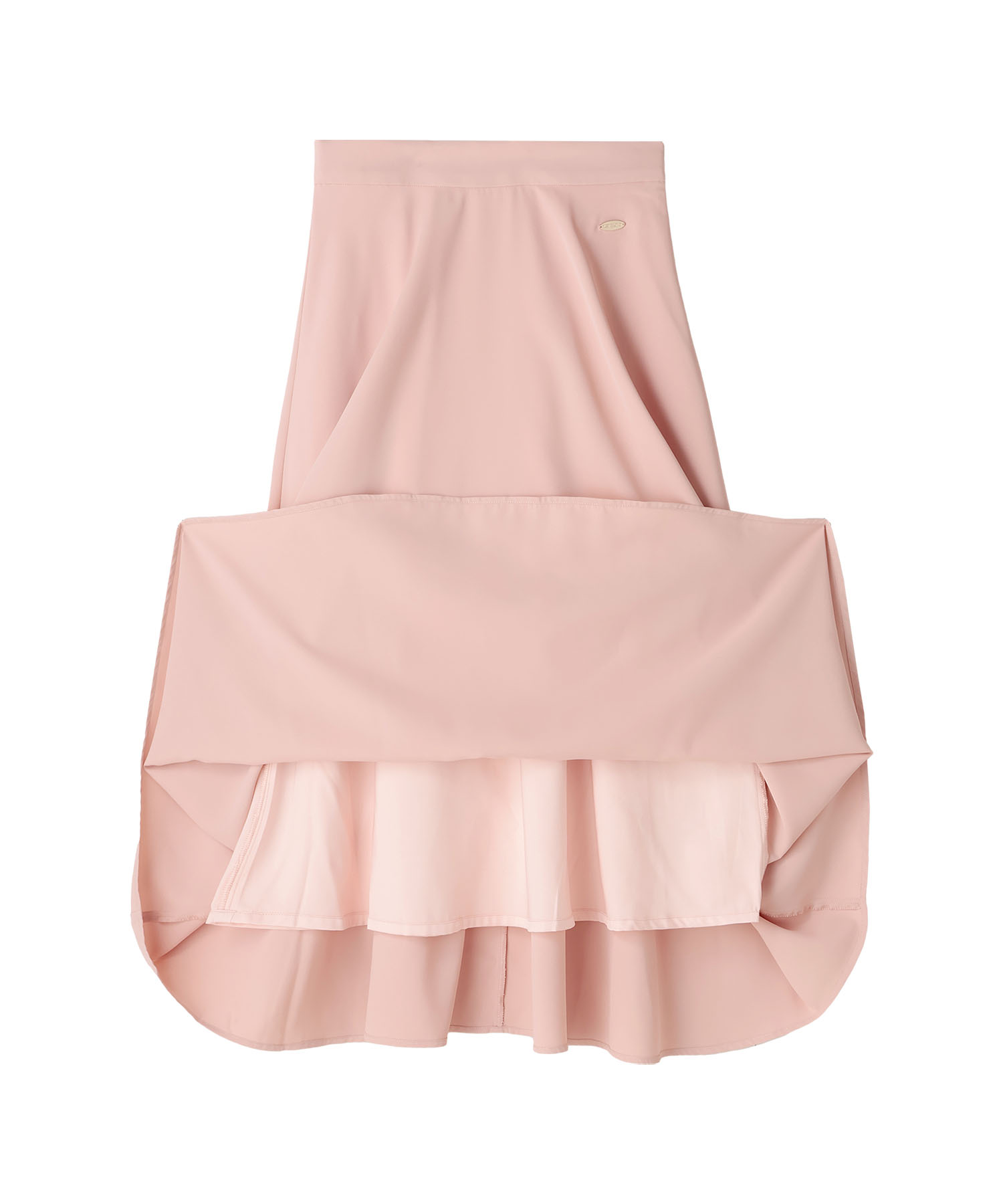 ミモレ丈フレア スカート（ピンク）