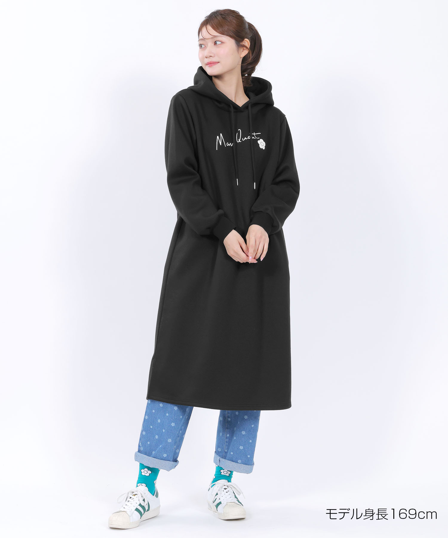 フードサインロゴ ワンピース（ブラック）