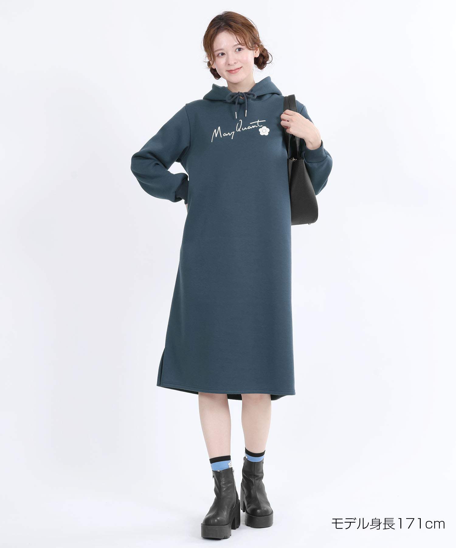 フードサインロゴ ワンピース（ブルー）