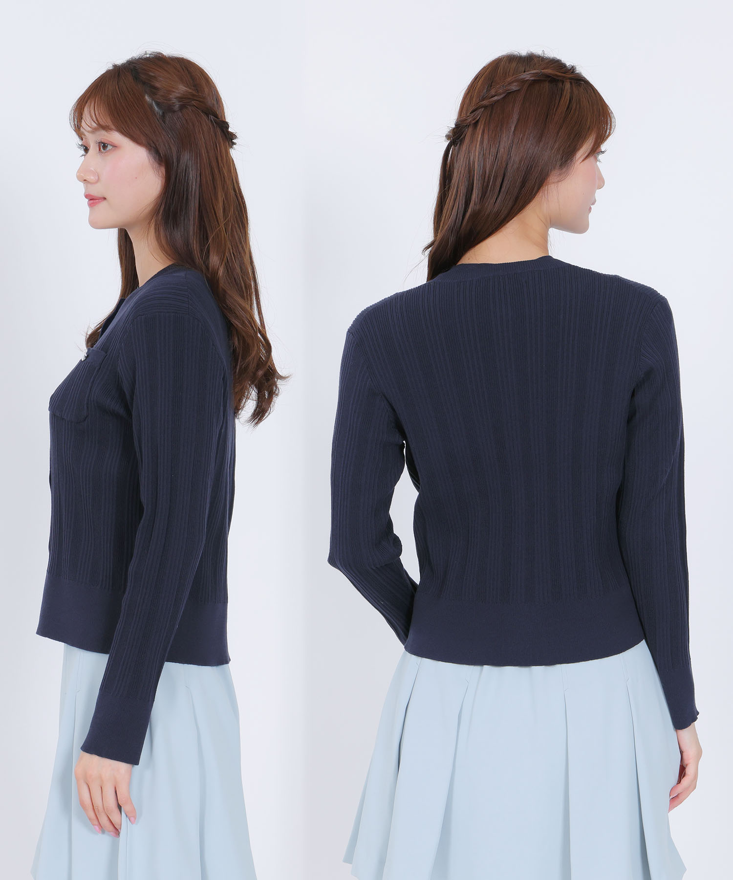 ゴールドボタン アンサンブル（ネイビー）