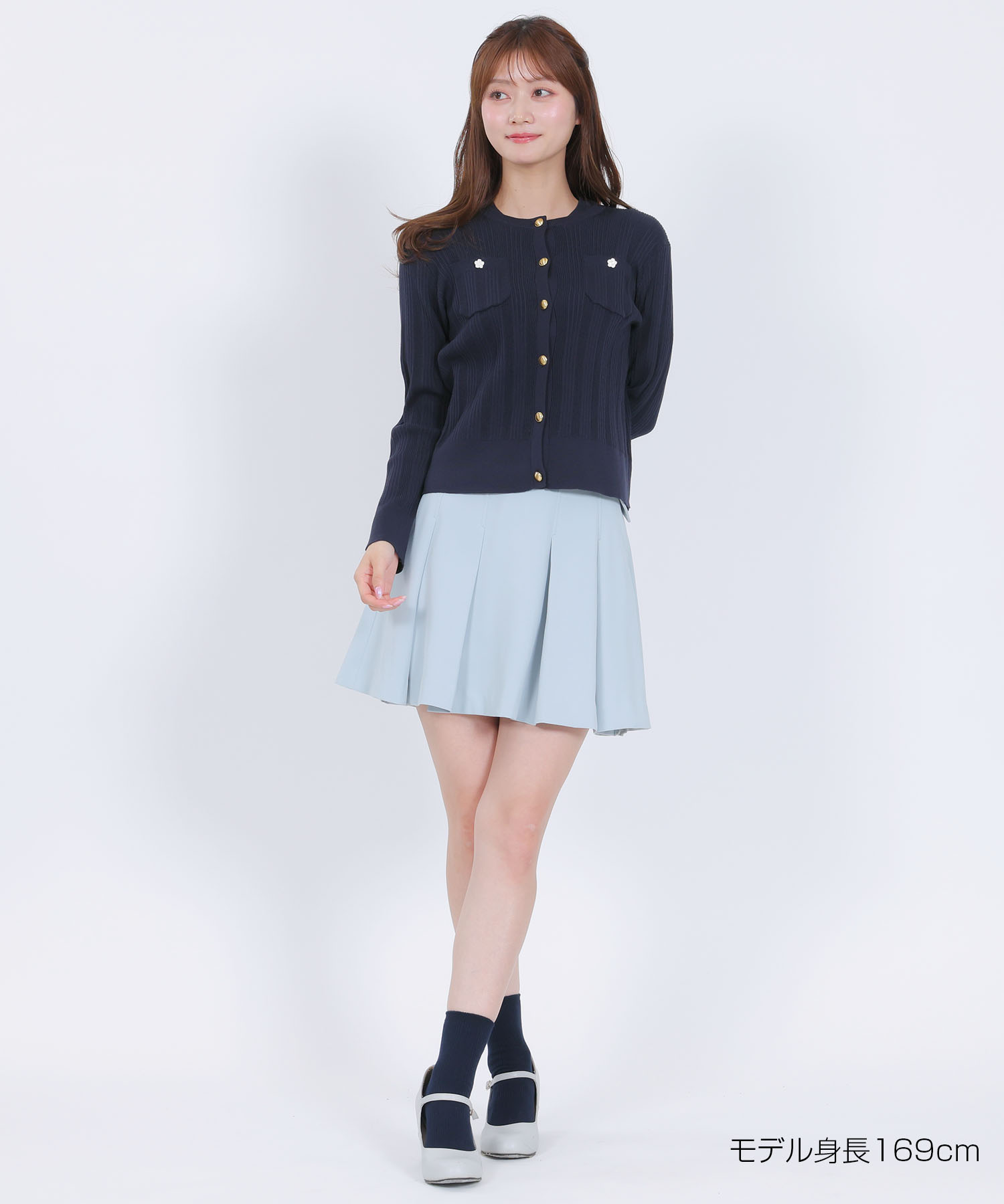 ゴールドボタン アンサンブル（ネイビー）