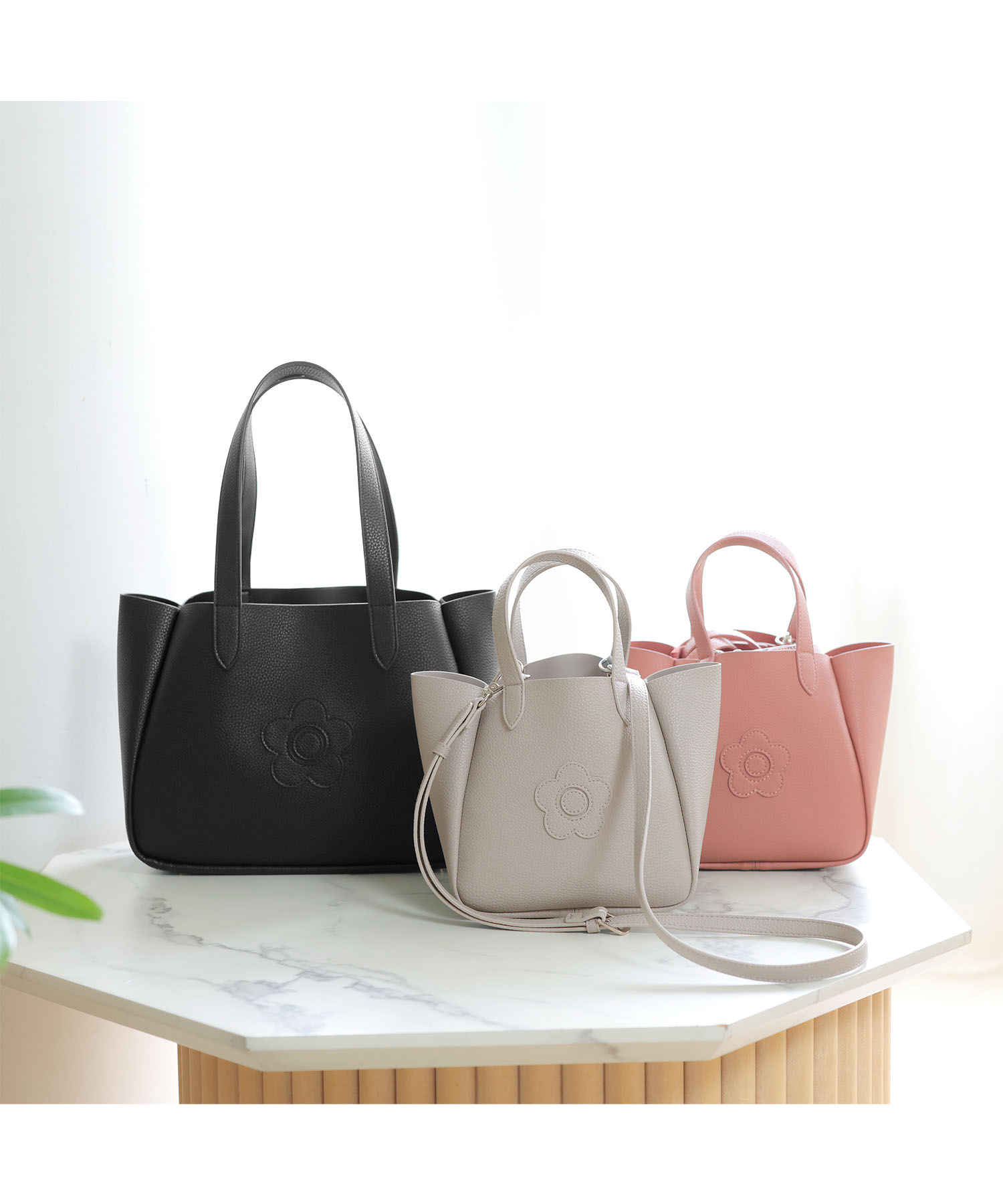 シュリンクWフェイス 2WAYミニトート（ブラック）