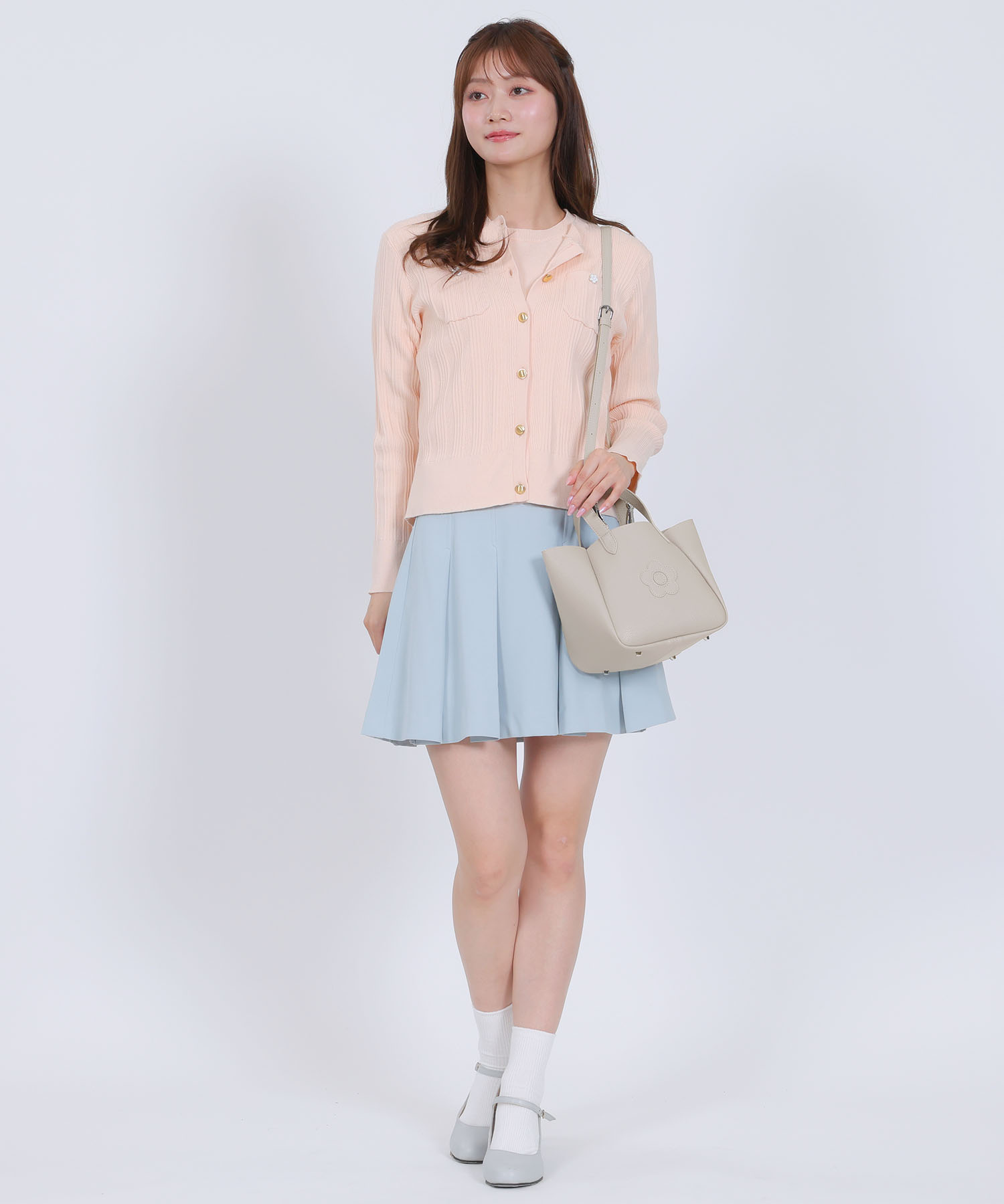 シュリンクWフェイス 2WAYミニトート（グレー）