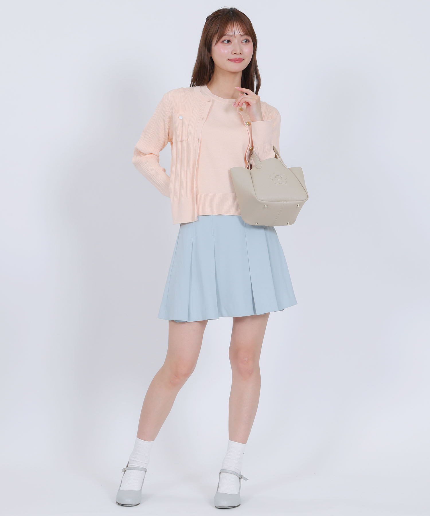 シュリンクWフェイス 2WAYミニトート（グレー）