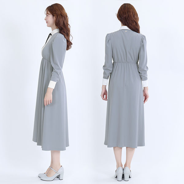 クラシカル ワンピース（ブルーグレー）