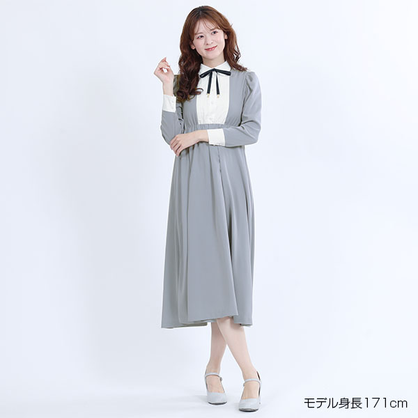 クラシカル ワンピース（ブルーグレー）