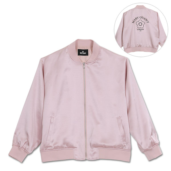 バックロゴサテン ブルゾン（ピンク）