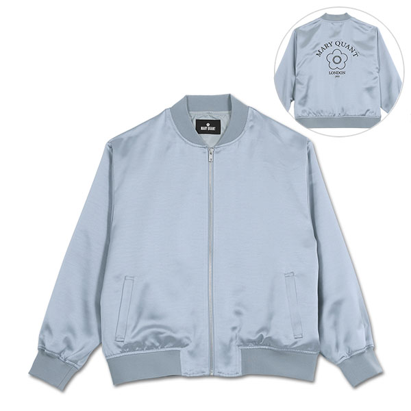 バックロゴサテン ブルゾン（ブルー）