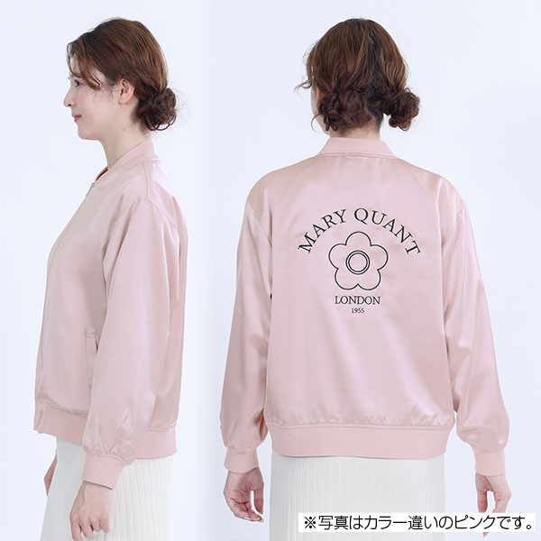 バックロゴサテン ブルゾン（ブルー）