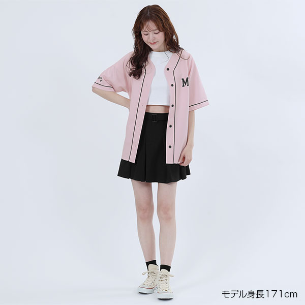 ベースボールデザイン シャツ（ピンク）