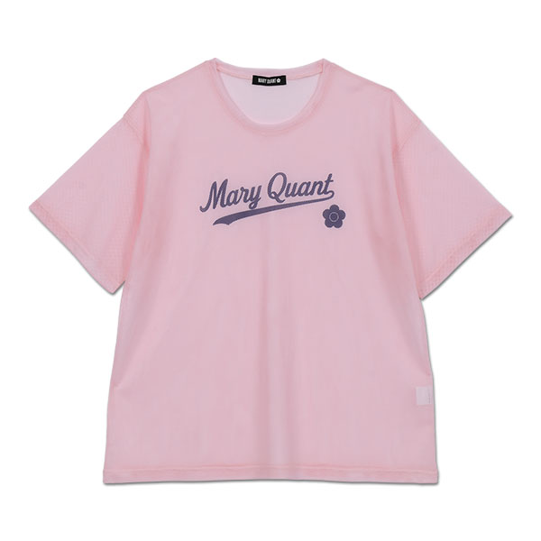 ベースボールロゴメッシュ Tシャツ（ピンク）