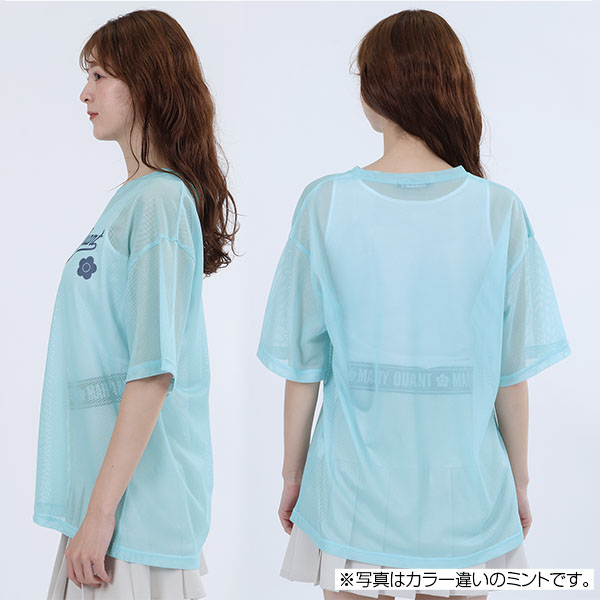 ベースボールロゴメッシュ Tシャツ（ピンク）