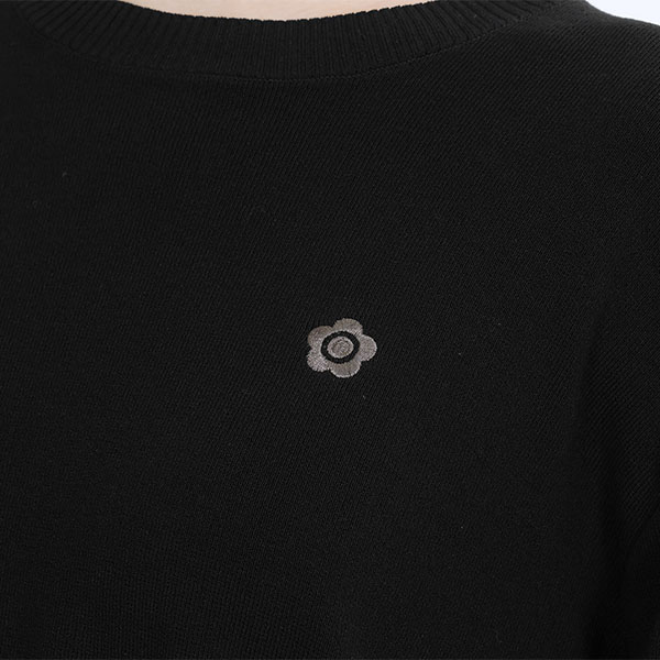 サイドボタンニット プルオーバー（ブラック）