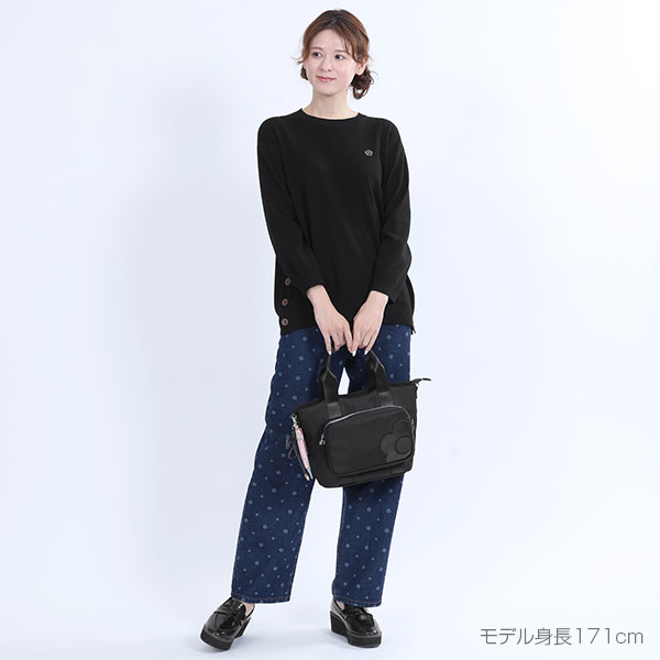 サイドボタンニット プルオーバー（ブラック）